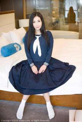 Modelo Wendy Ji Soo mau uniforme escolar terno de balé rosa (60P)