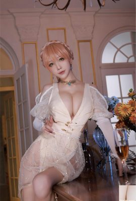 O vestido com decote em V “Girls Frontline-Ots14” de Shui Miao Aqua não pode deixar de cheirar a leite (20P)