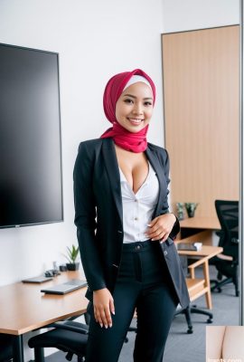 Colega de trabalho Hijabi