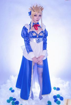 Shiro Kitsune (Shiroktsne) cosplay Artoria Pendragon Maid – FateGrand Order (60P)