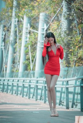 (Coleção online) Menina taiwanesa com lindas pernas – álbum de fotos ao ar livre de Xu Lingling (9) (100P)