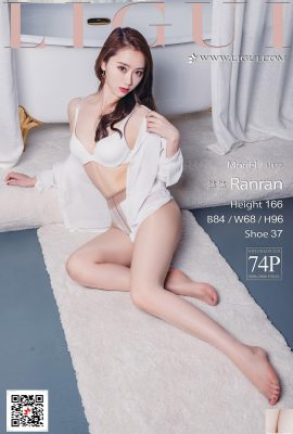 (LiGui Internet Beauty) 2017.09.18 Modelo Ranran Salto alto de seda branca Lindas pernas (75P)