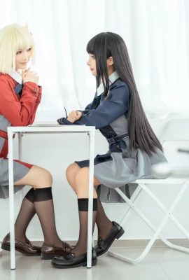 Chunmomo (蠢沫沫) e Taoliangazhai cosplay Chisato e Takina – Lycoris Recoil (58P)