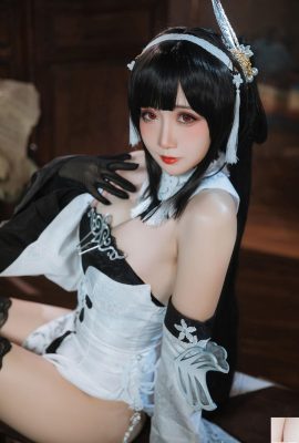Vestido branco e preto refogado de carbono Azur Lane Zhenhai (23P)