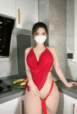 (Coleção online) Exclusivo VIP “Kitchen Wars” da garota do bem-estar Xiao Wang (76P)