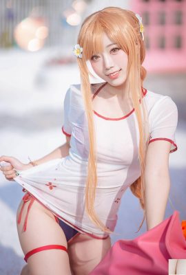 (Coleção online) Exclusivo VIP “Asuna Swimsuit” da garota do bem-estar Qieqie (48P)