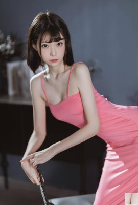 (Coleção online) Garota do bem-estar Xu Lan LAN “Vestido longo rosa” VIP exclusivo (42P)