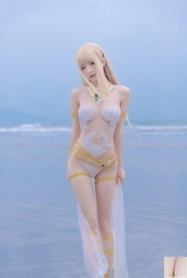 (Celebridade da Internet COSER) Probabilidade Yuno Shimizu – Mary Rose White Swimwear (33P)