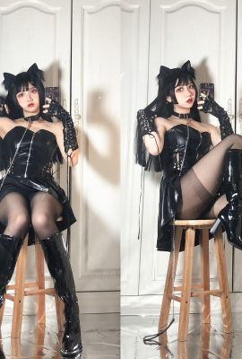 (Coleção online) Welfare Girl Guo Mejiang “Black Cat Leopard Female Sister” VIP exclusivo completo (48P