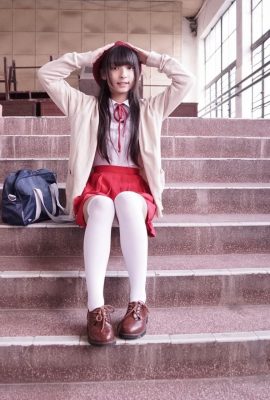 (MAFUYU) Meias Loli Kameita Mafuyu Classroom Red Water K Self-Silk Over-the-Knee (112P)