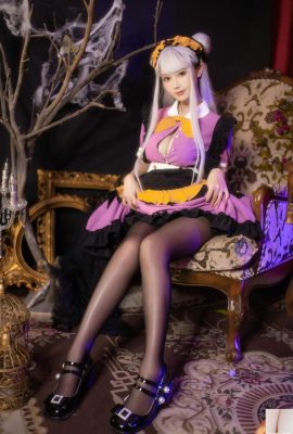 (Coleção da Internet) Garota do bem -estar Mimi Hanyu “Halloween Black Silk Maid” exclusivo VIP (36p)