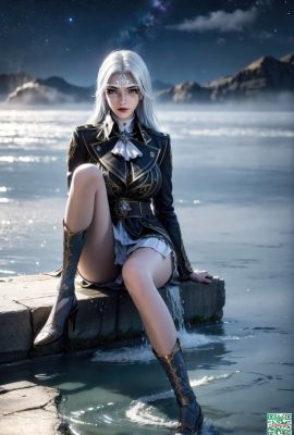 (AI gerou) O sem ponto Tangmen Ling Luochen White Hair 3