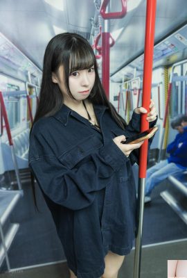 (Coleção on-line) Littlesshine Qing’er-Modelo Young Pure and Beautiful interpreta o enredo dentro do Tram-1