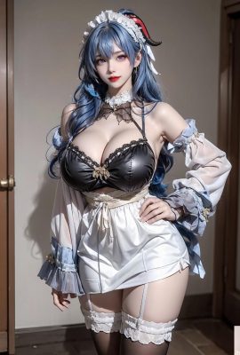 かんう (Ganyu Maid Roup-Genshin Deus)