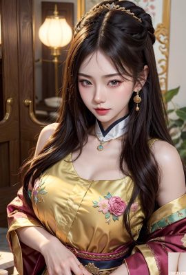 Garota em Hanfu Oriental