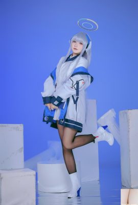 (Coleção da Internet) É um filhote de urso (Shi yi zhixiong zi ma) cosplay Ushio Noa – Arquivo Azul (100P)