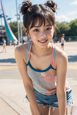 ★PATREON★ (Beauty AI Wkey) Linda garota em uma feira 1